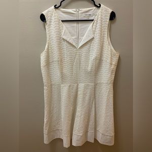 Calvin Klein Scalloped Eyelet Dress, Sleeveless,